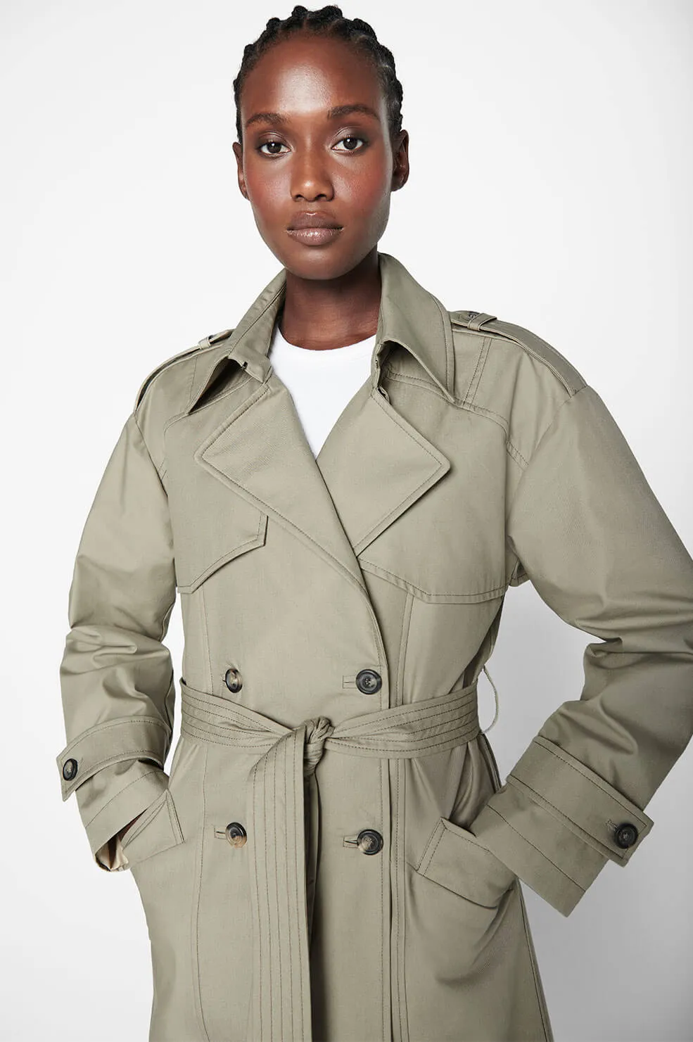 Anine Bing - Finley Trench in Green Khaki