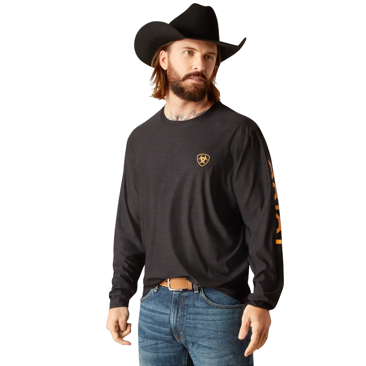 Ariat Men's Black Heather Charger Logo T-shirt