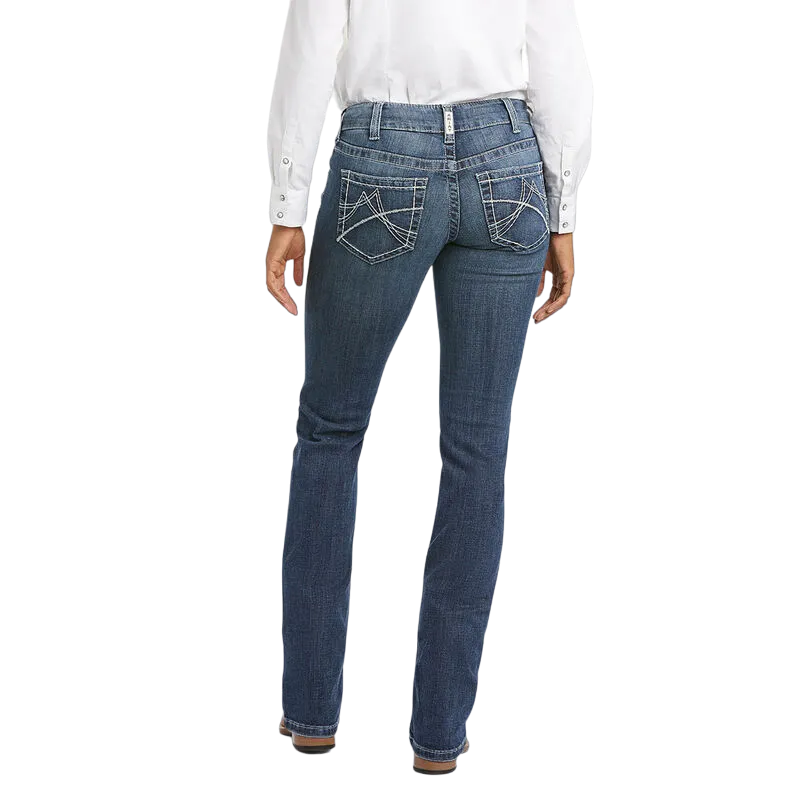 Ariat Women's Real Mid Rise Arrow Gianna Straight Jeans