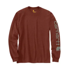 Carhartt Men's Signature Logo Long Sleeve T-Shirt_Iron Ore Heather