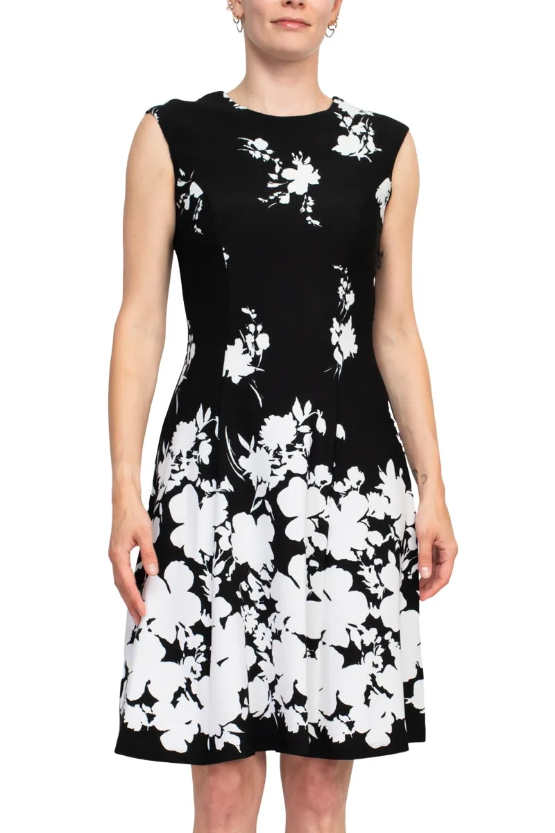 Connected Apparel Floral Print Dress