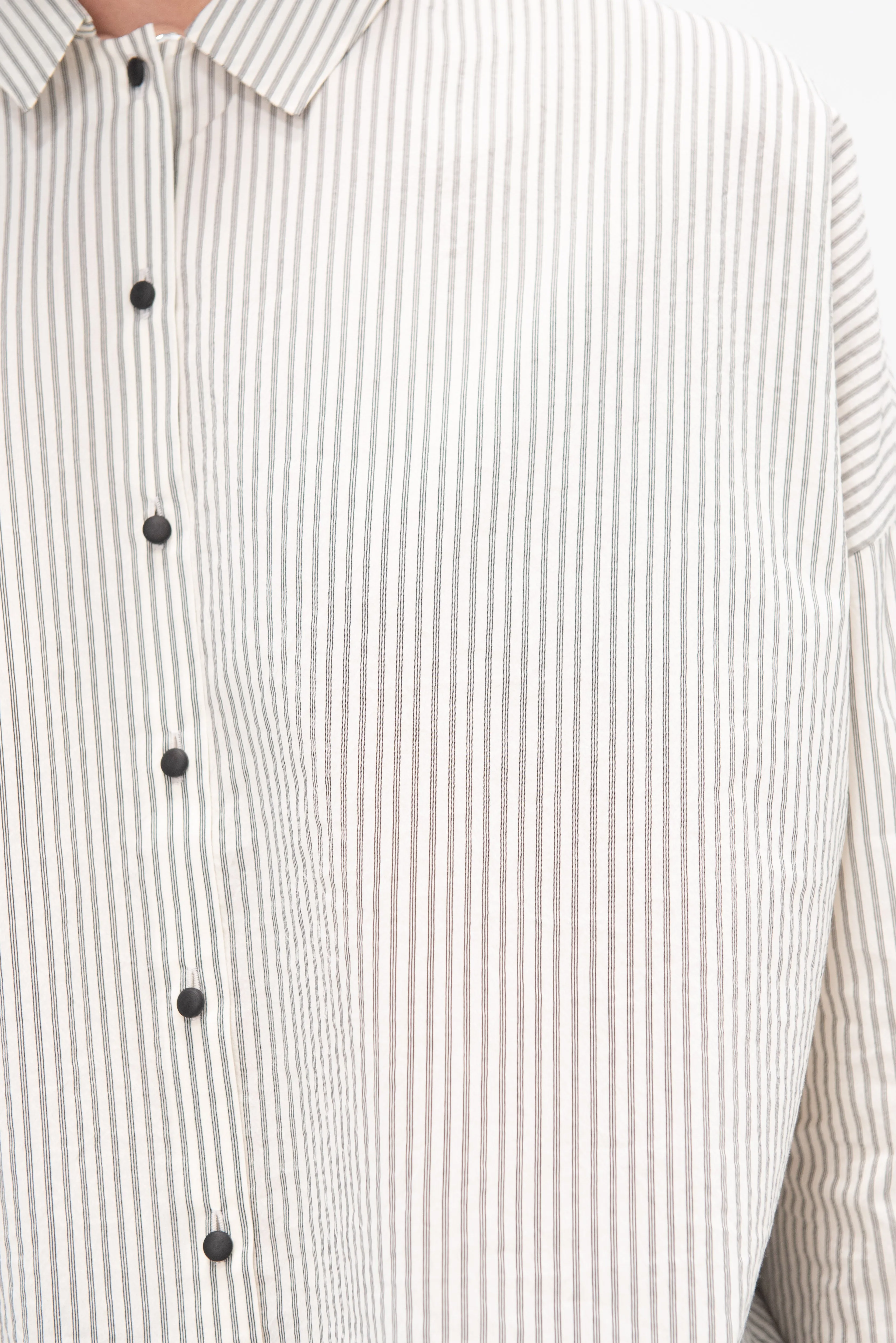 Cotton Stripe Shirt, Milk