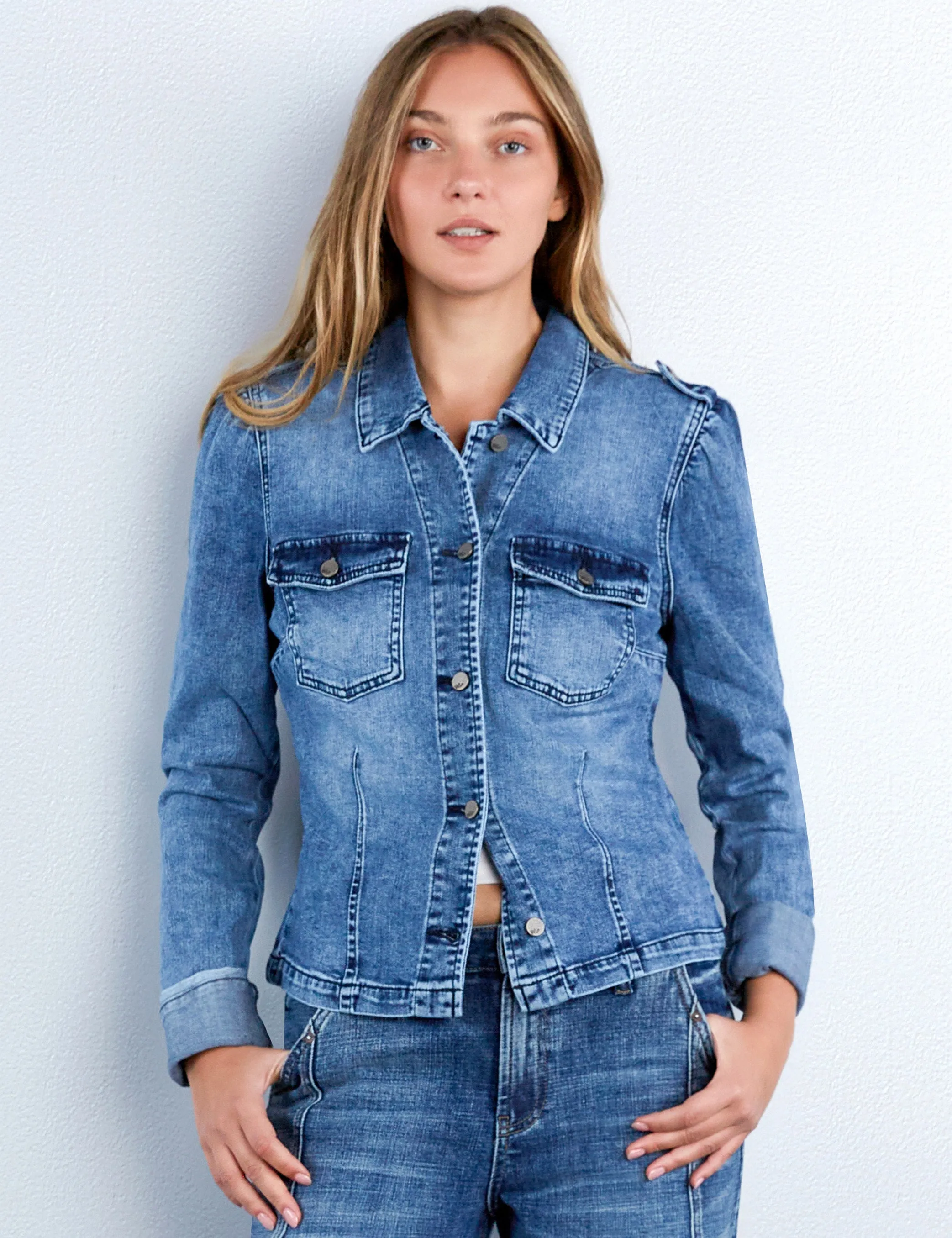 Cuffed Denim Jacket