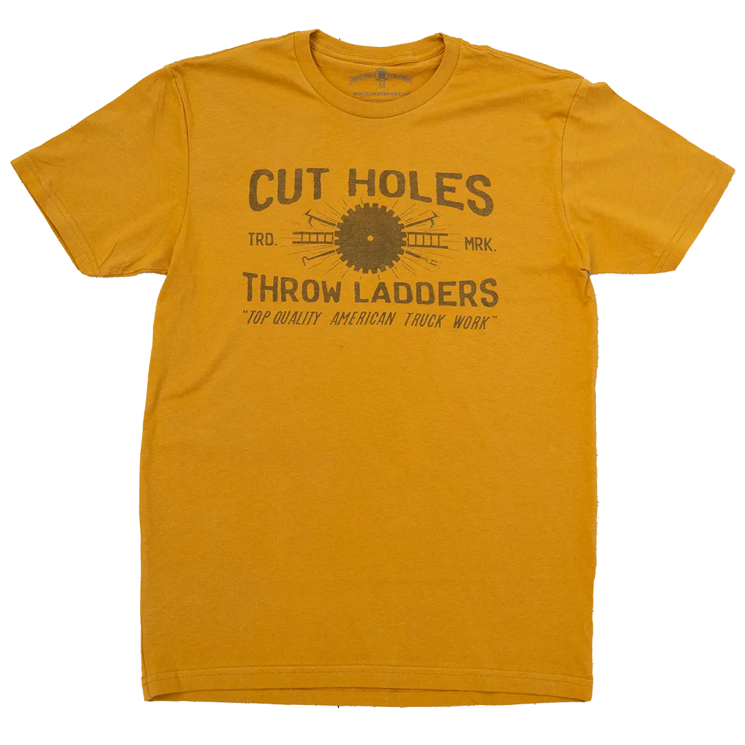 Cut Holes, Throw Ladders - Antique Gold Tee