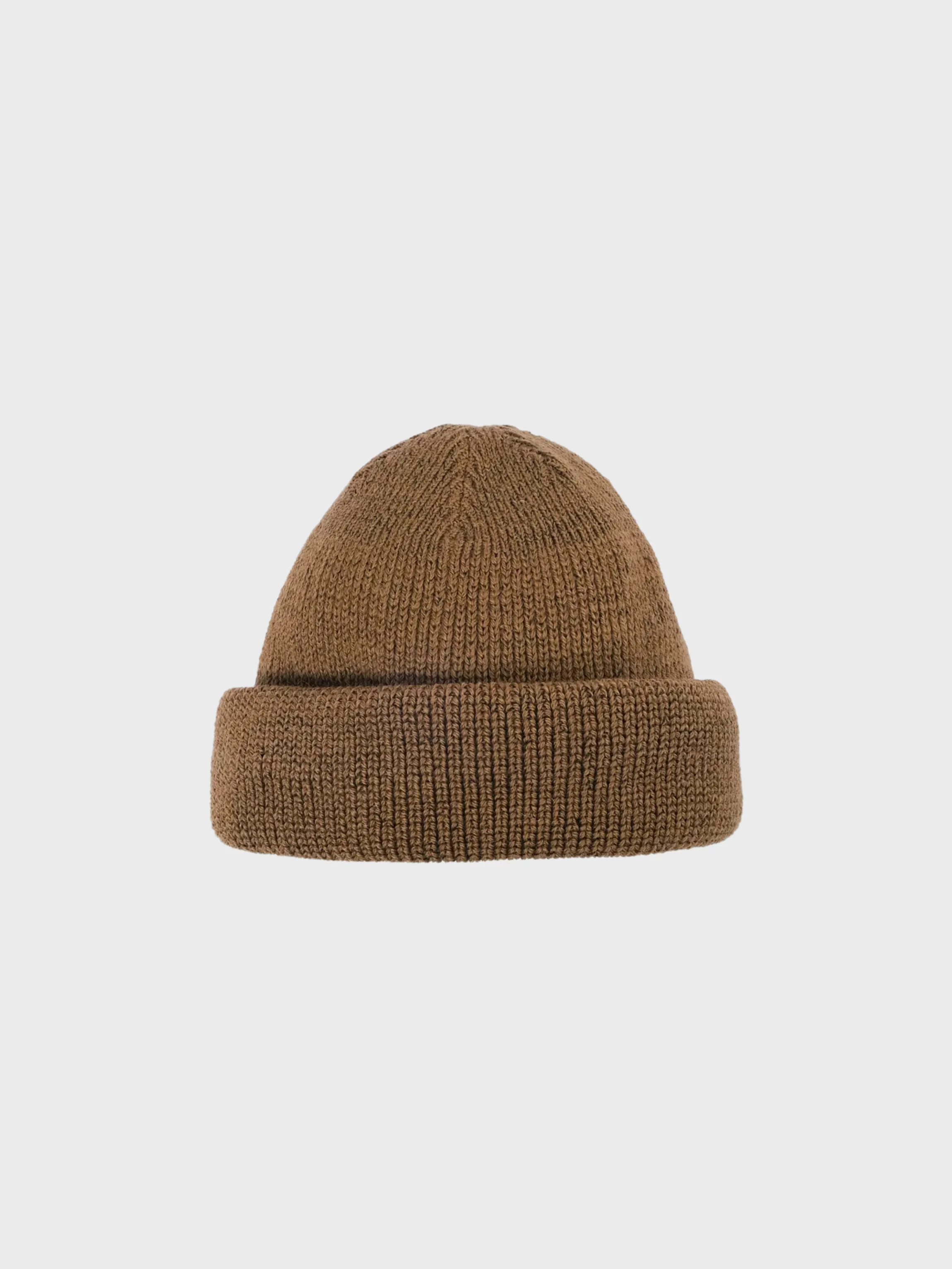 Dehen Wool Knit Watch Cap Dark Tan FW24