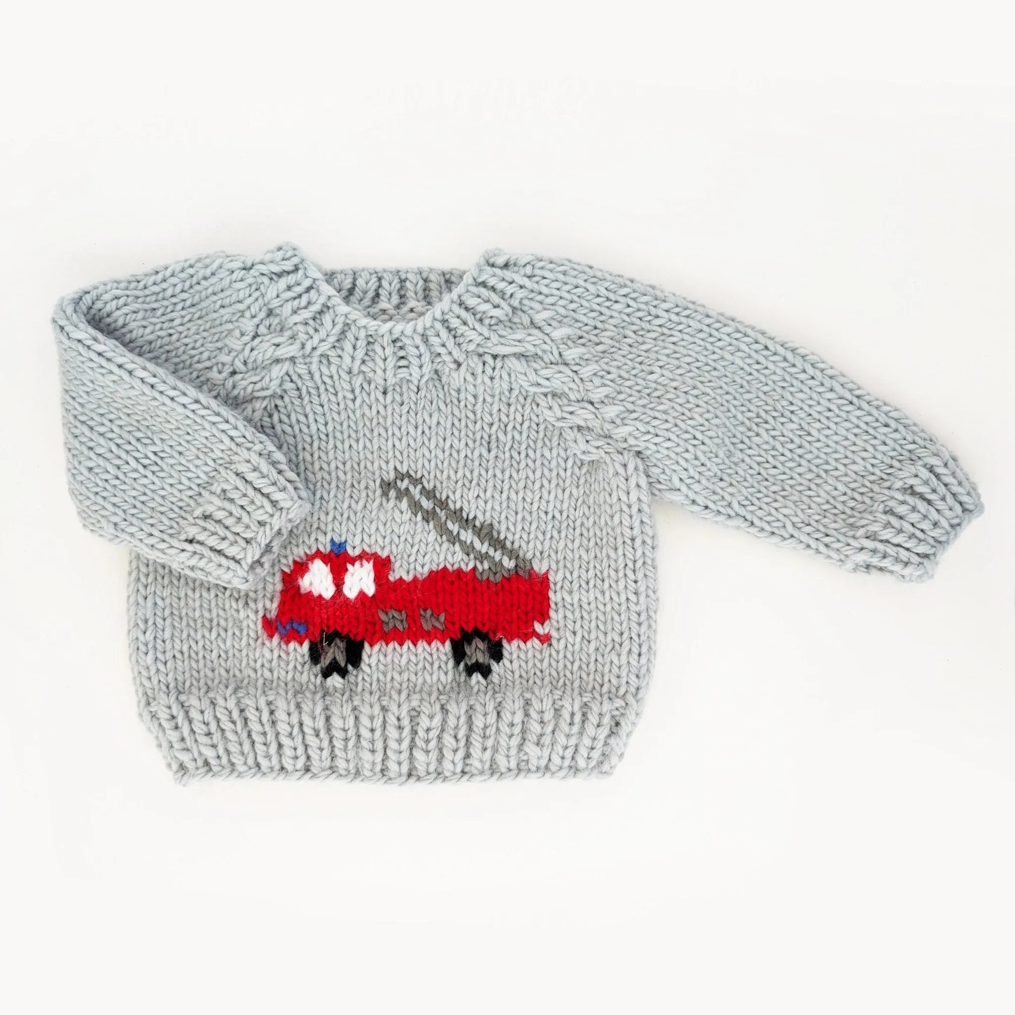 Fire Engine Crew Neck Sweater for Baby & Toddler