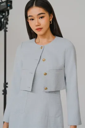 Grace and Poise Tweed Jacket (Light Blue)