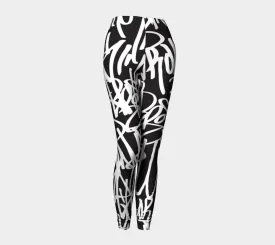 Graffiti Alley Black/White Leggings