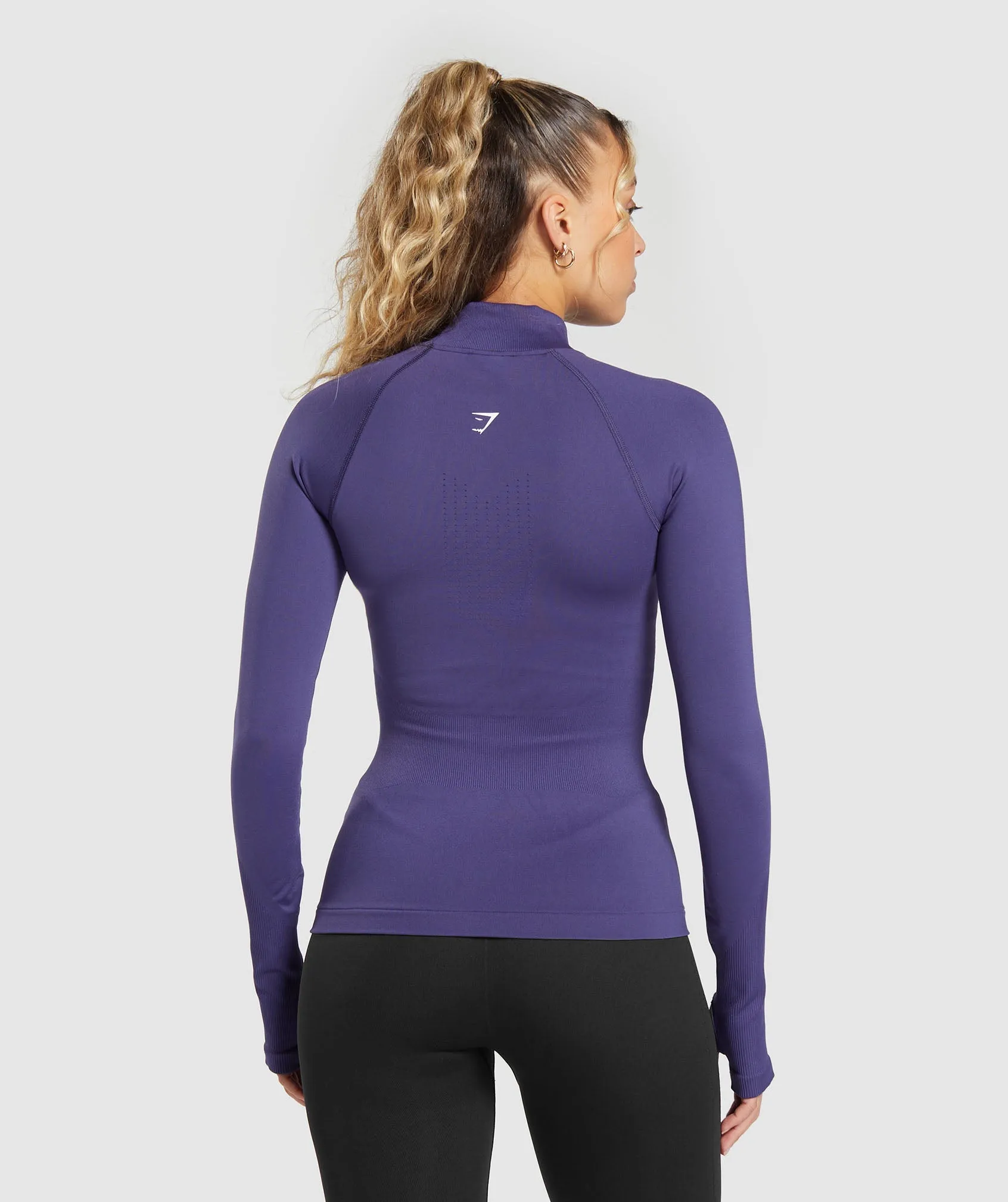 Gymshark Sweat Seamless Zip Up Jacket - Galaxy Purple