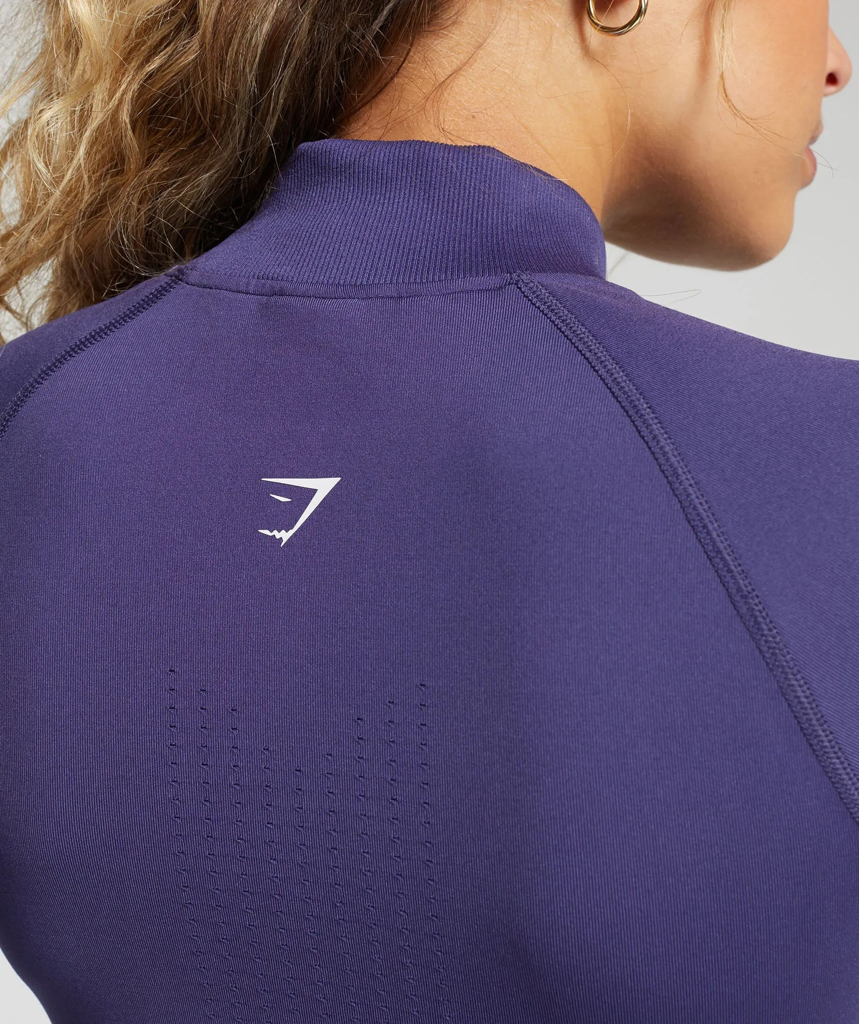 Gymshark Sweat Seamless Zip Up Jacket - Galaxy Purple