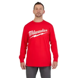 Heavy Duty T-Shirt - Long Sleeve Logo Red 2X