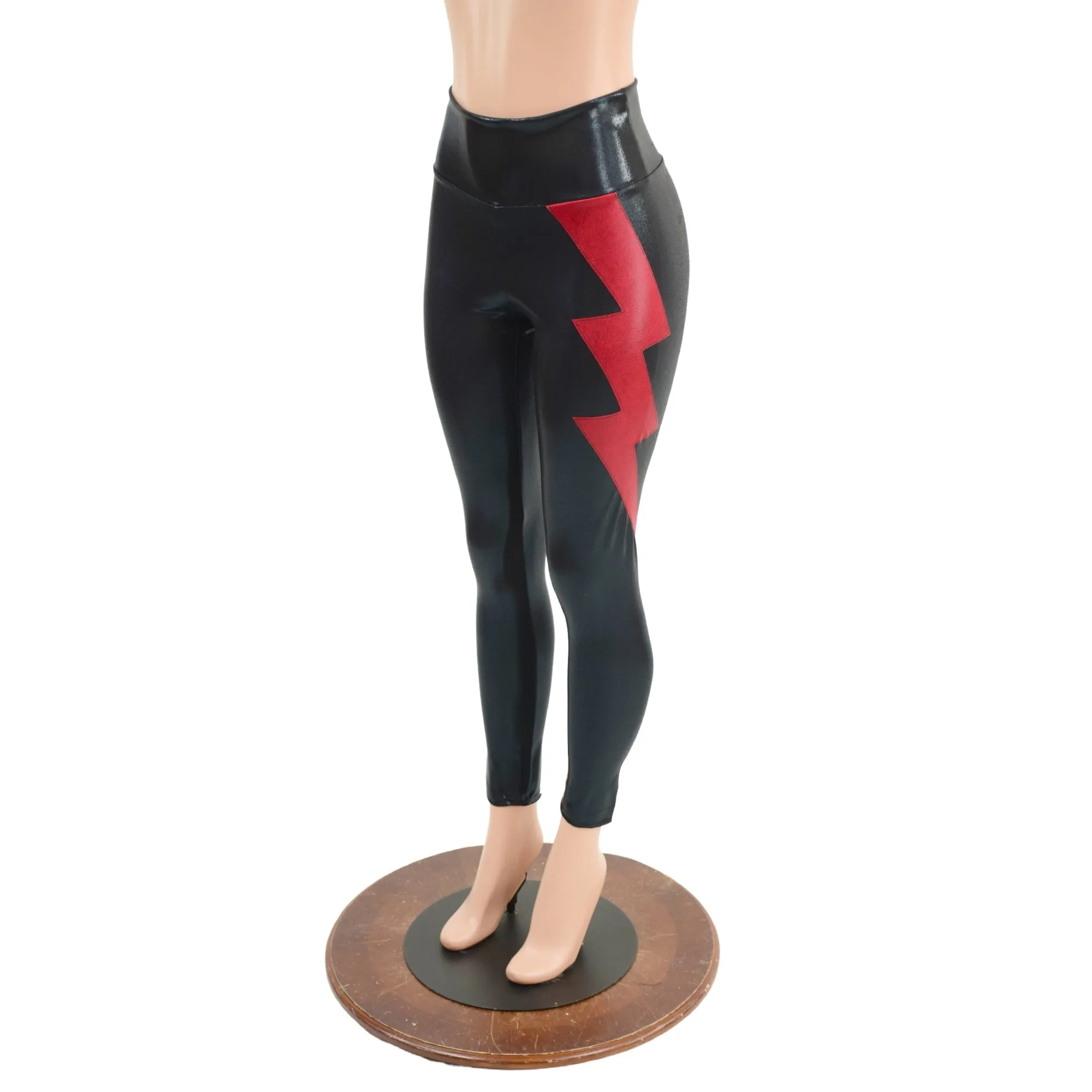 High Waist Leggings with Lightning Bolts