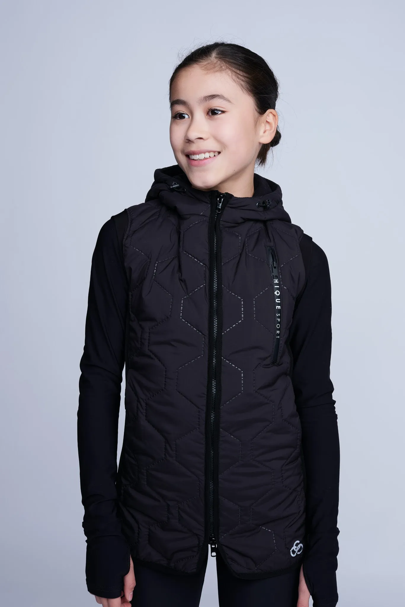 Iconic Long Bodywarmer in Black