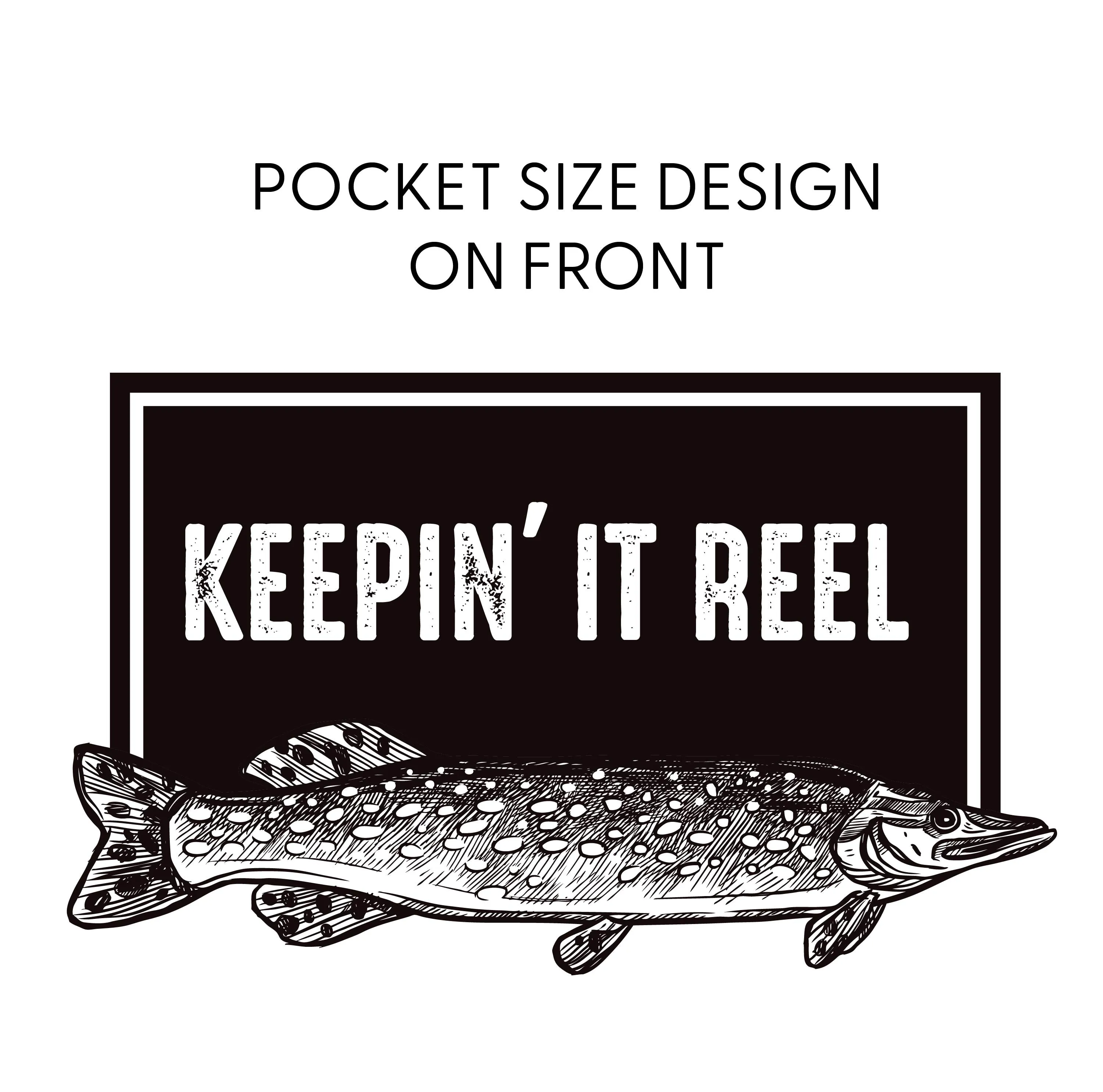 Keepin' It Reel Pocket Design on Front w/ Fishing Reel on Back - Child Hoodie