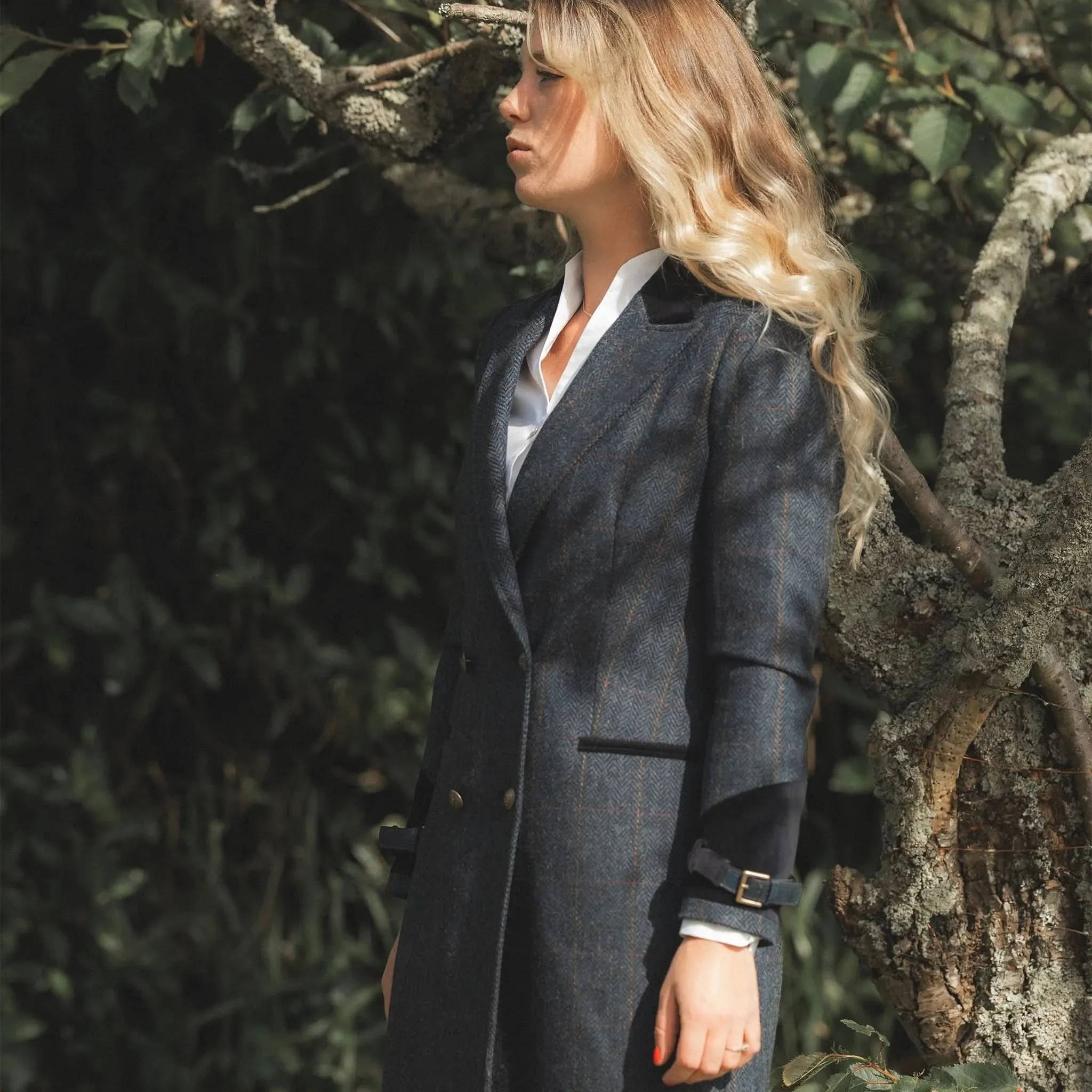 Kensington Navy Wool Trench