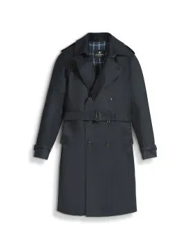 London Trench Coat Grenfell Cloth Navy