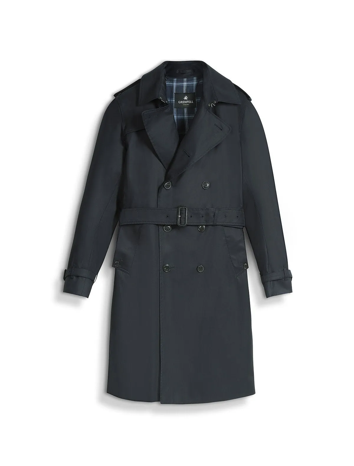 London Trench Coat Grenfell Cloth Navy