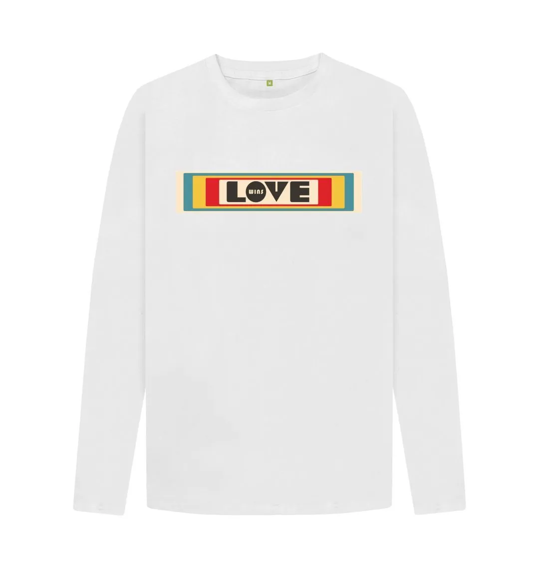 Love Wins retro long sleeve organic tee