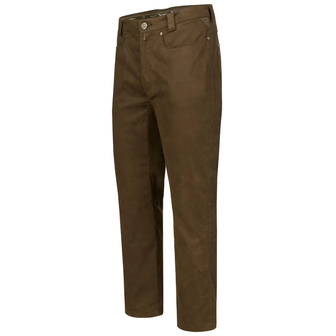 Maddox Suede Trousers - Dark Brown by Blaser