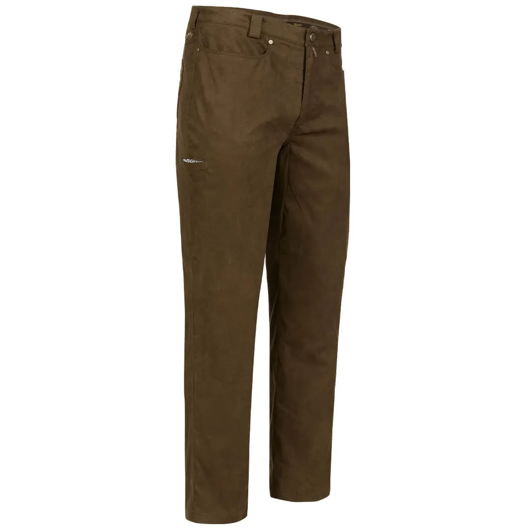 Maddox Suede Trousers - Dark Brown by Blaser