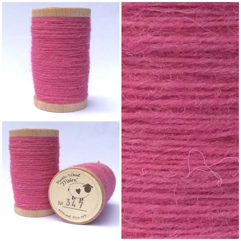 MAGENTA Hand Dyed Fat EIGHTH Wool Fabric for Wool Applique and Rug Hooking