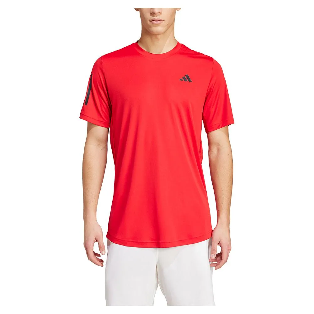 Mens 3 Stripe Tennis Top Better Scarlet