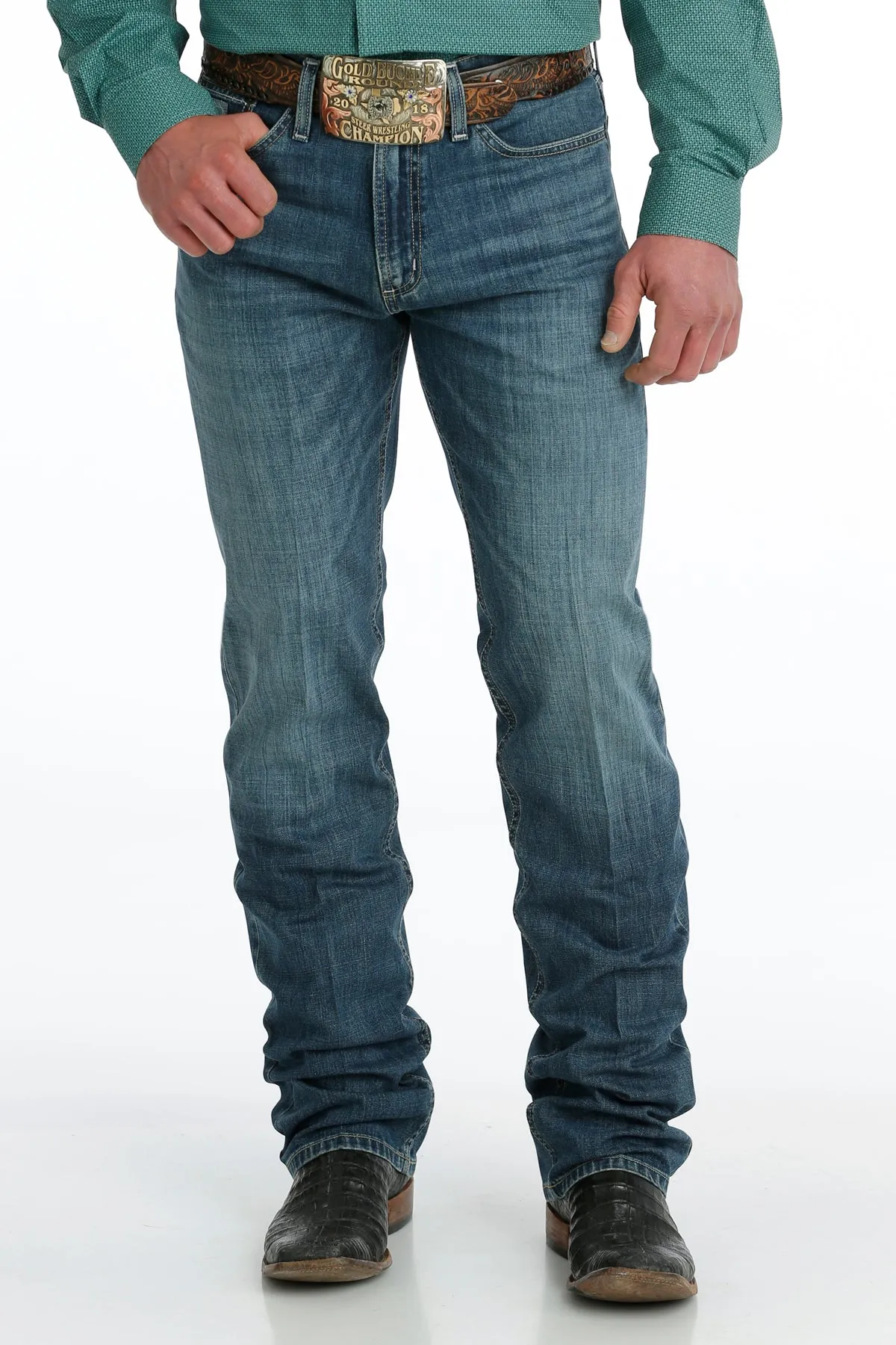 Men's Cinch Medium Stonewash Silver Label Jeans in Performance Denim