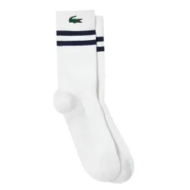 Men`s Knitted Pique Performance Socks Blanc and Marine