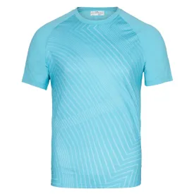 Men`s Short Sleeve Linear Ego Printed Tennis Crew