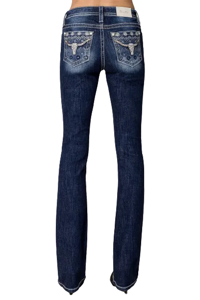 Miss Me Women's Simply Steer Head Bootcut Jean