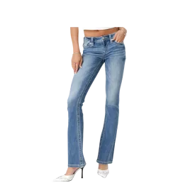 Miss Me Women's Stitched to Topaz Bootcut Medium Wash Jeans