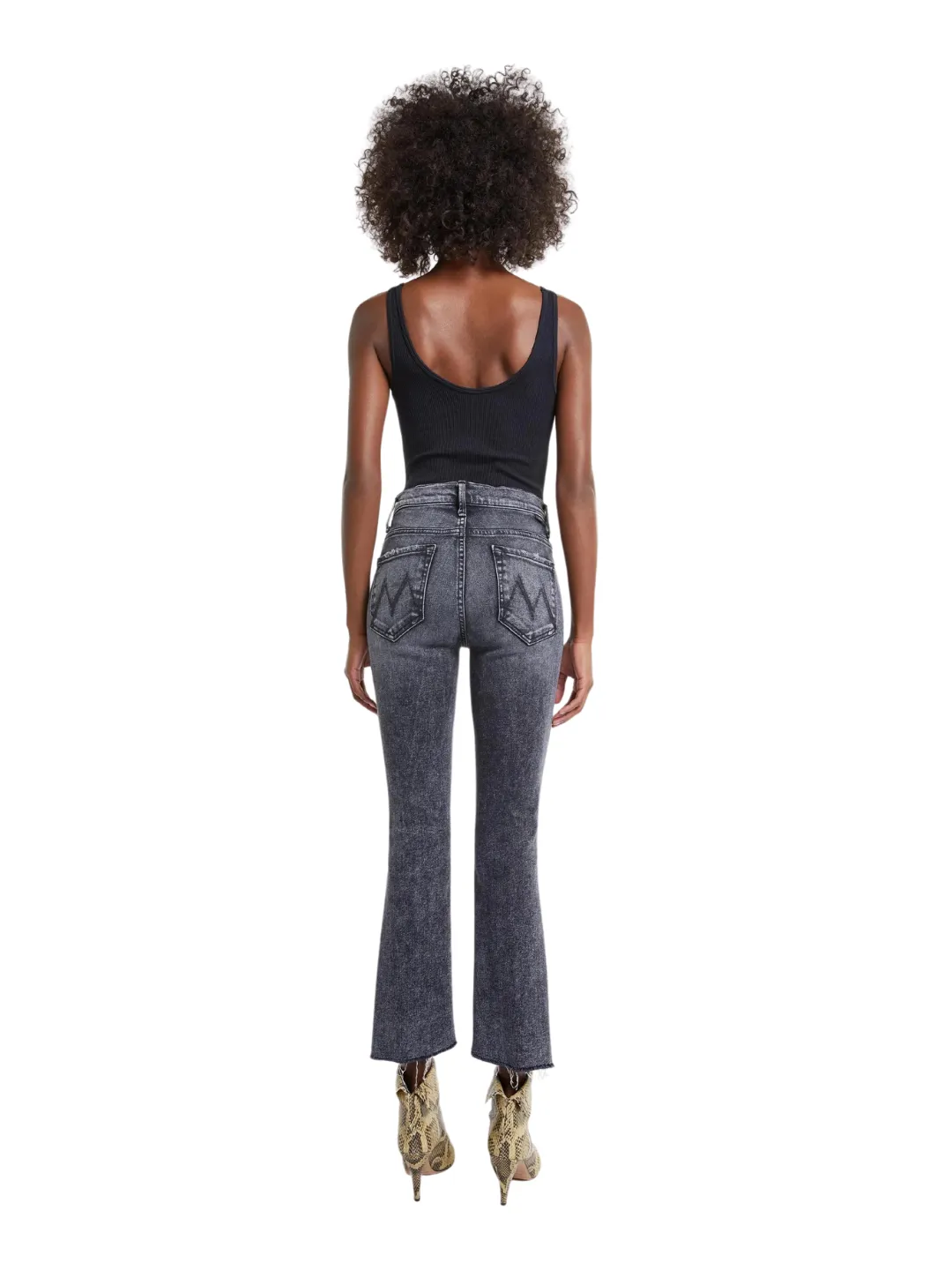 Mother Insider Cropped Jeans with Step Fray Detail