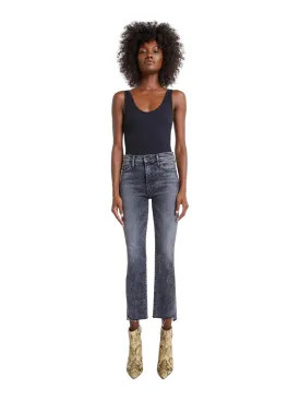 Mother Insider Cropped Jeans with Step Fray Detail