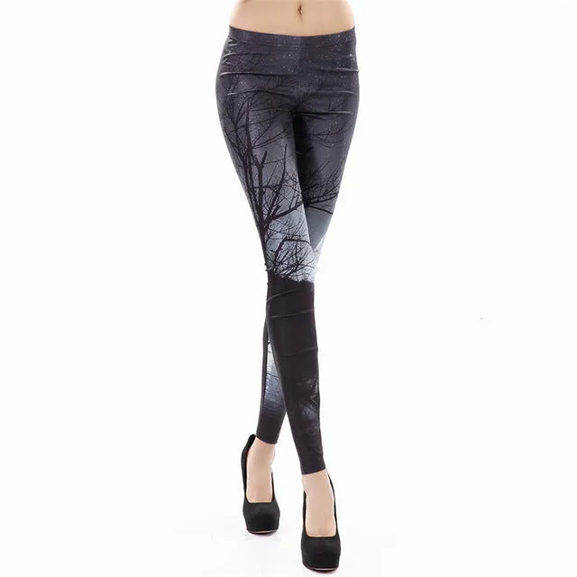 NADANBAO Autumn Legging Black Blue and Purple Objects legins Printed leggins Women leggings Sexy  Women Pants