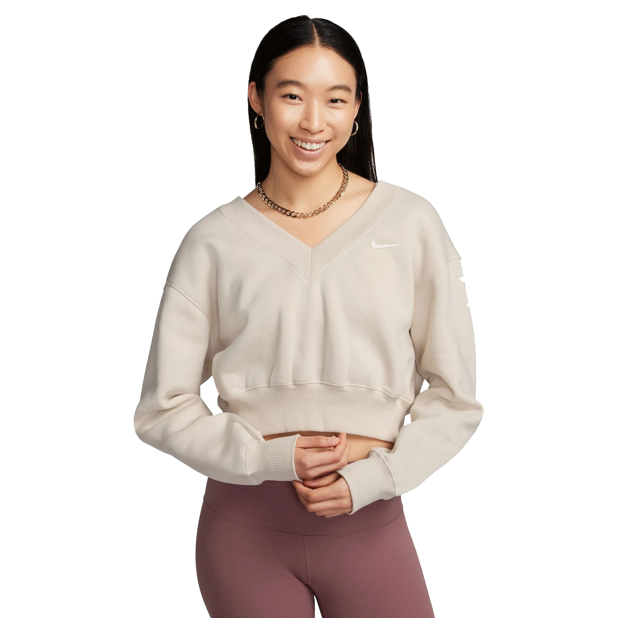 Nike Sportswear Phoenix Fleece Women's Cropped V-Neck Top