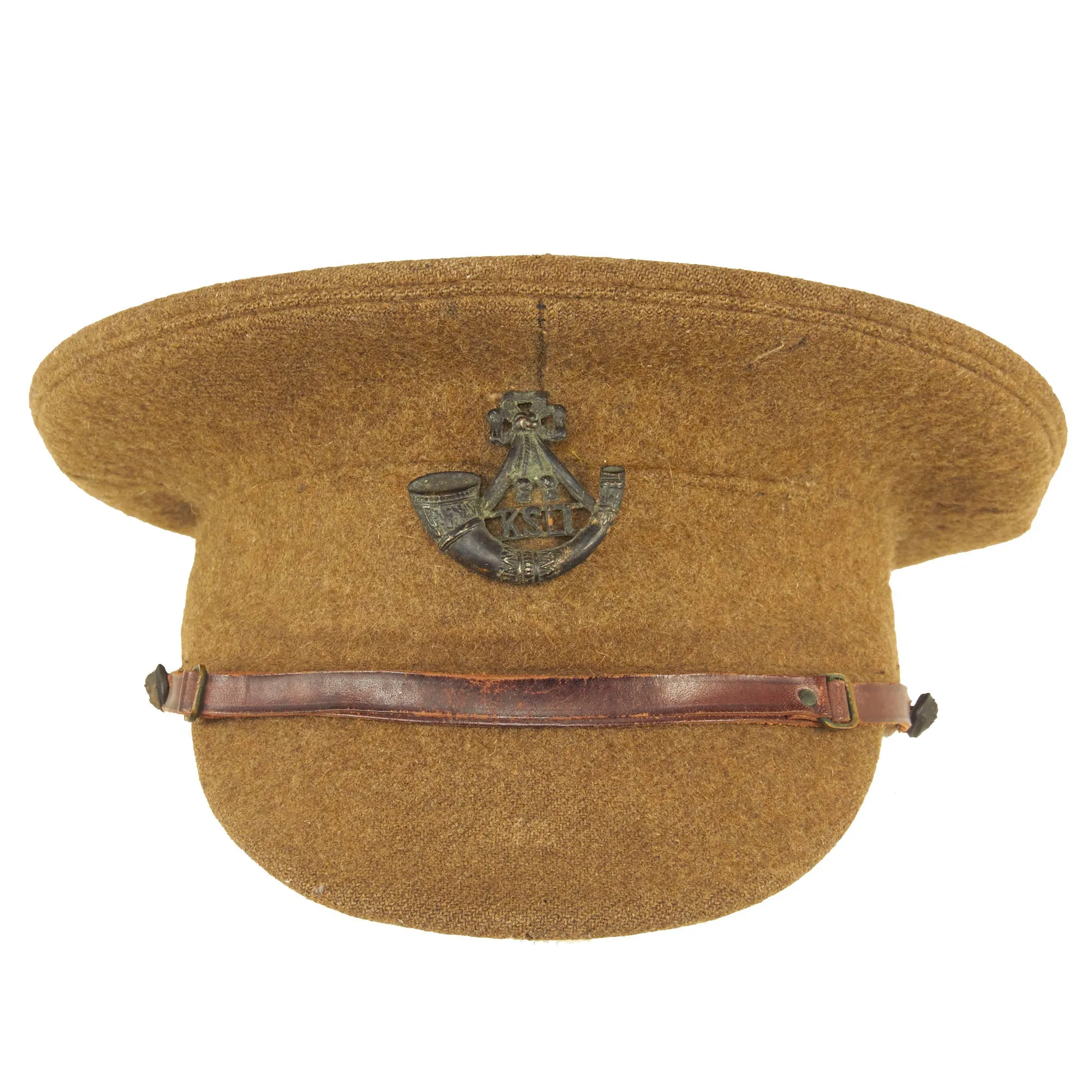 Original British WWI King's Shropshire Light Infantry Enlisted Wool Trench Cap