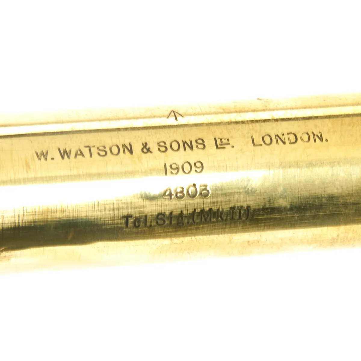 Original British WWI Officer's Three Draw Trench Telescope by Watson & Sons London - Dated 1909