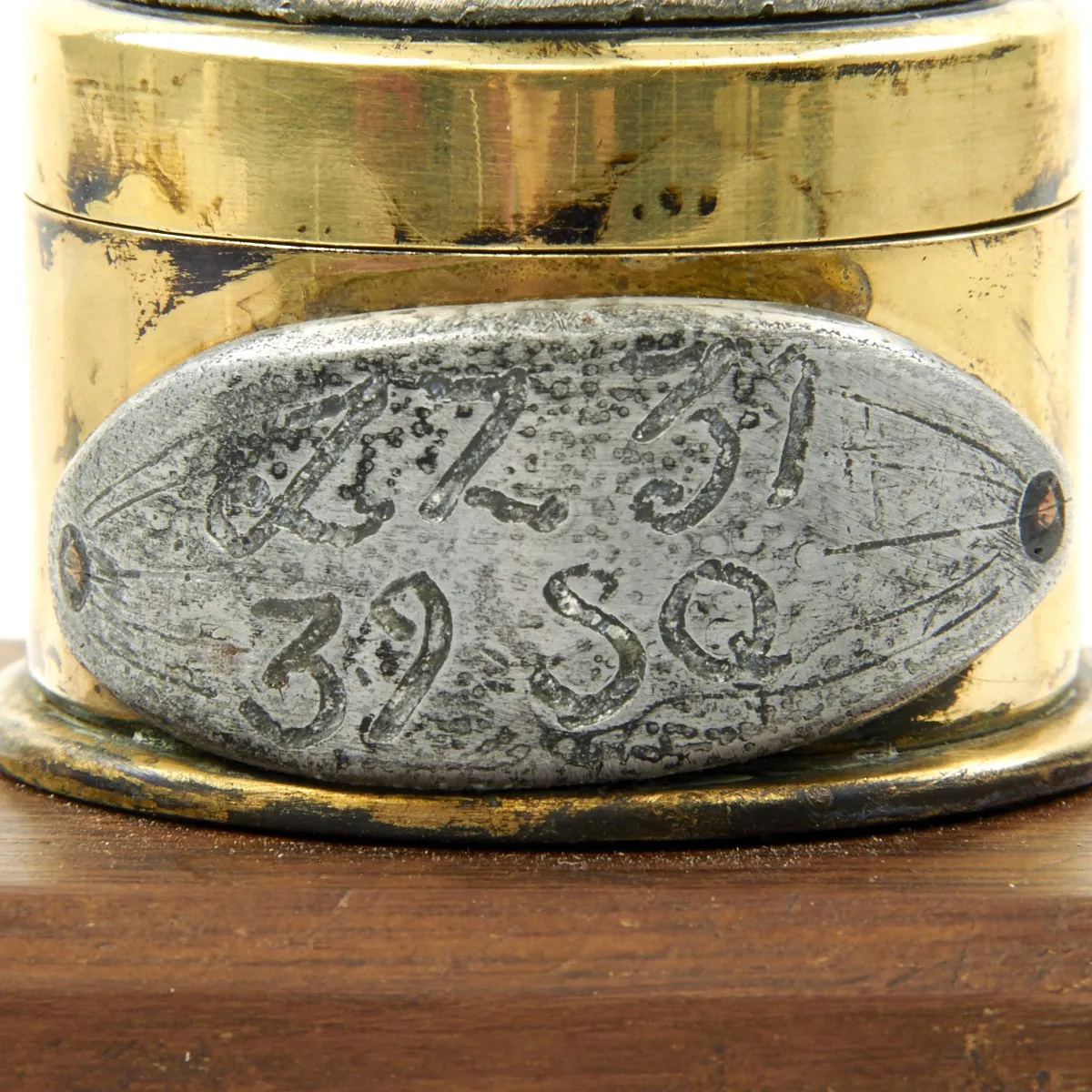 Original British WWI R.F.C. Trench Art Tobacco Jar made from Zeppelin L.31/LZ.72 Shot Down Oct. 1916