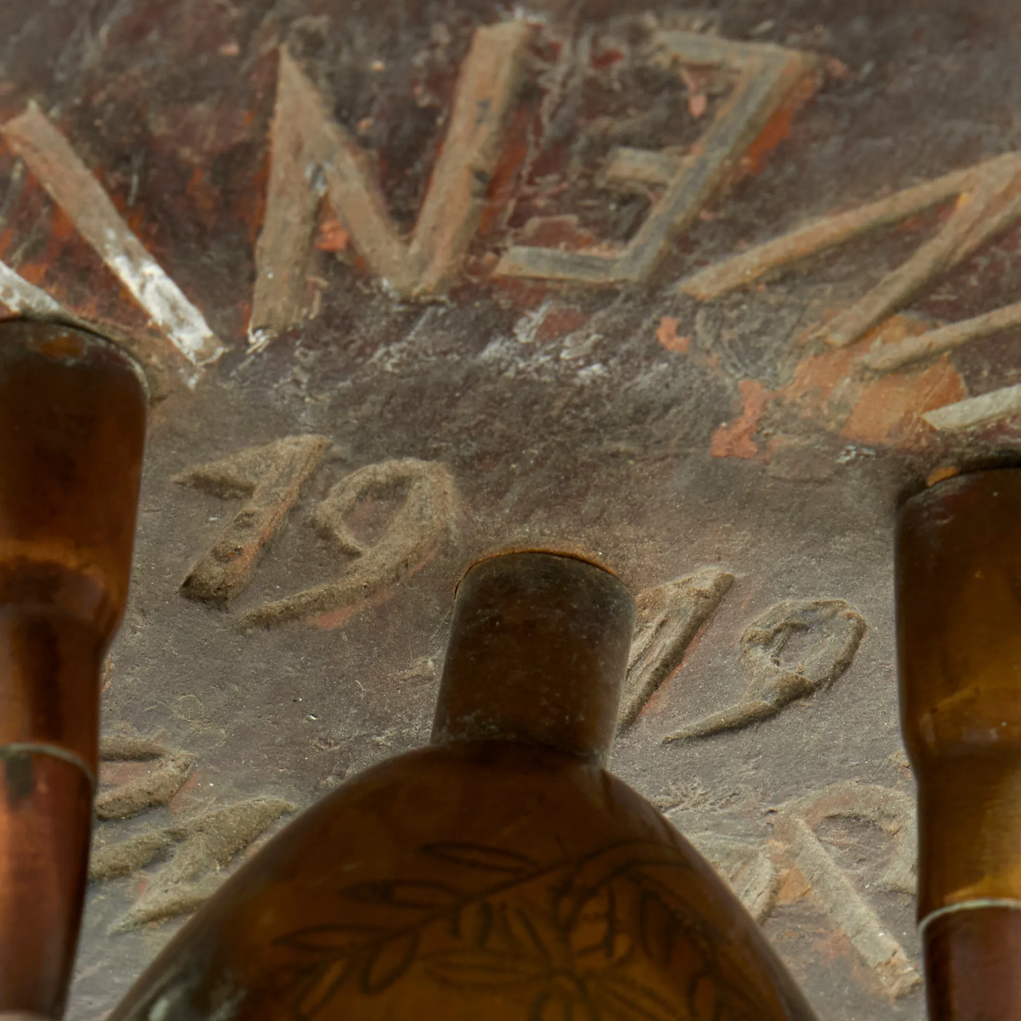 Original British WWI Ypres Souvenir Artillery Shell Casing “Egg Cup” With Wood Base - Featured In The Book “Trench Art, An Illustrated History” by Jane Kimball on Page 387