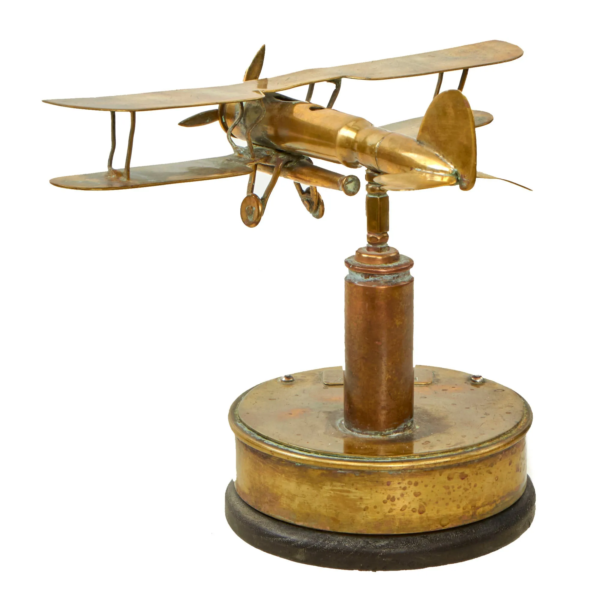 Original British WWII HMS Illustrious Royal Navy Fleet Air Arm Fairey Swordfish Biplane Torpedo Bomber Trench Art Model - Battle of Taranto Souvenir