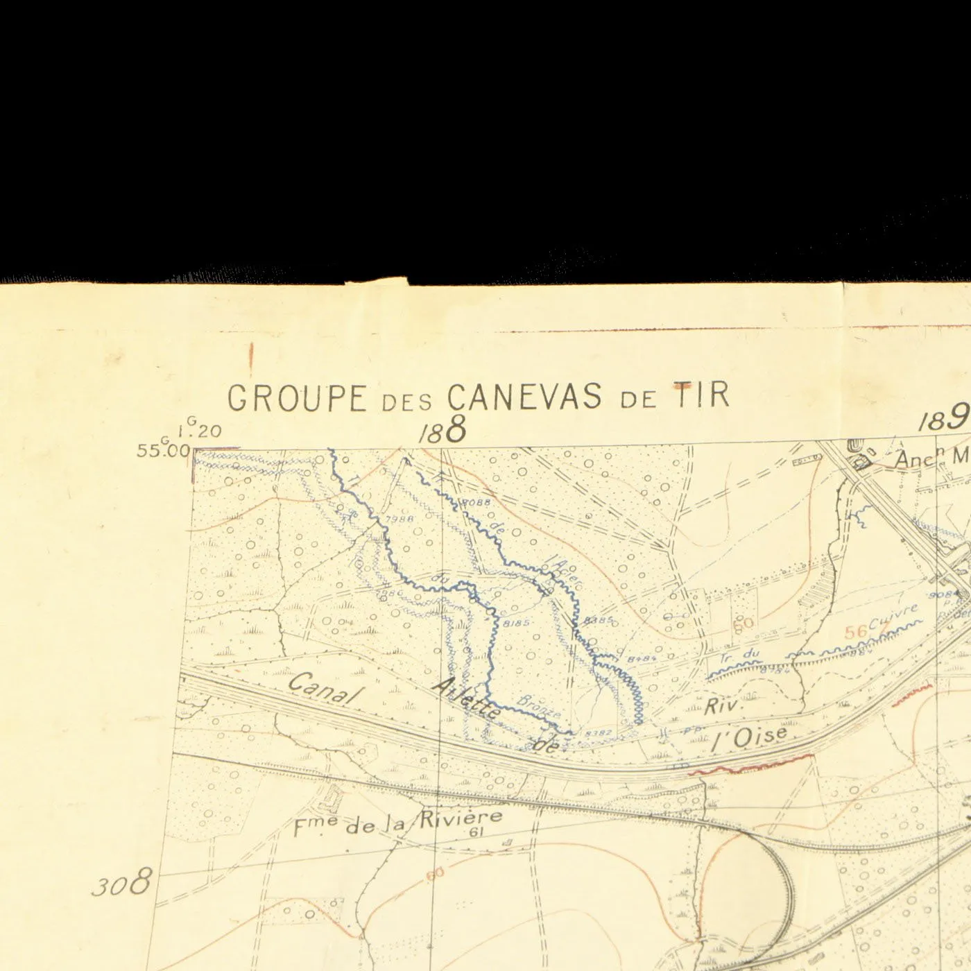 Original French WWI 1918 Dated Trench Maps - Groupe Des Canevas De Tir