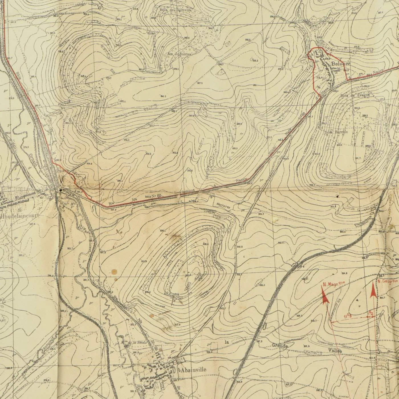 Original French WWI 1918 Dated Trench Maps - Groupe Des Canevas De Tir