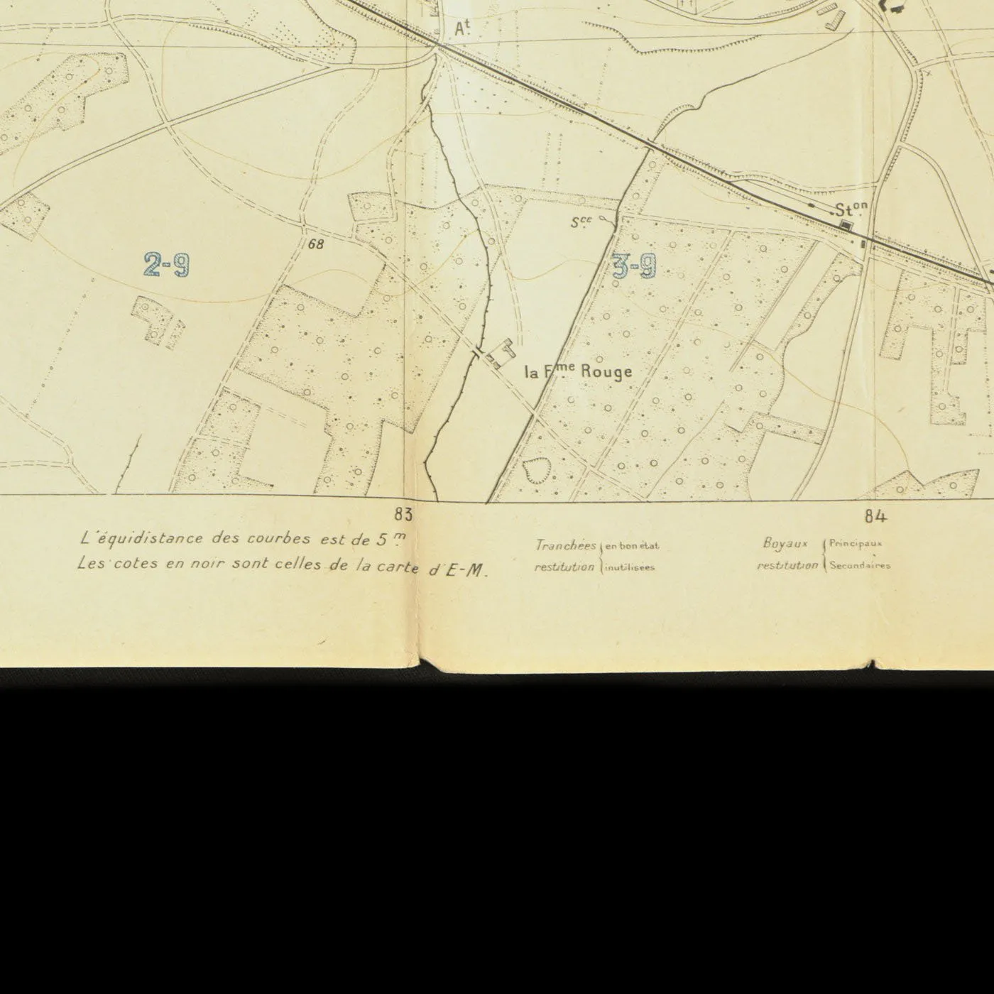 Original French WWI 1918 Dated Trench Maps - Groupe Des Canevas De Tir