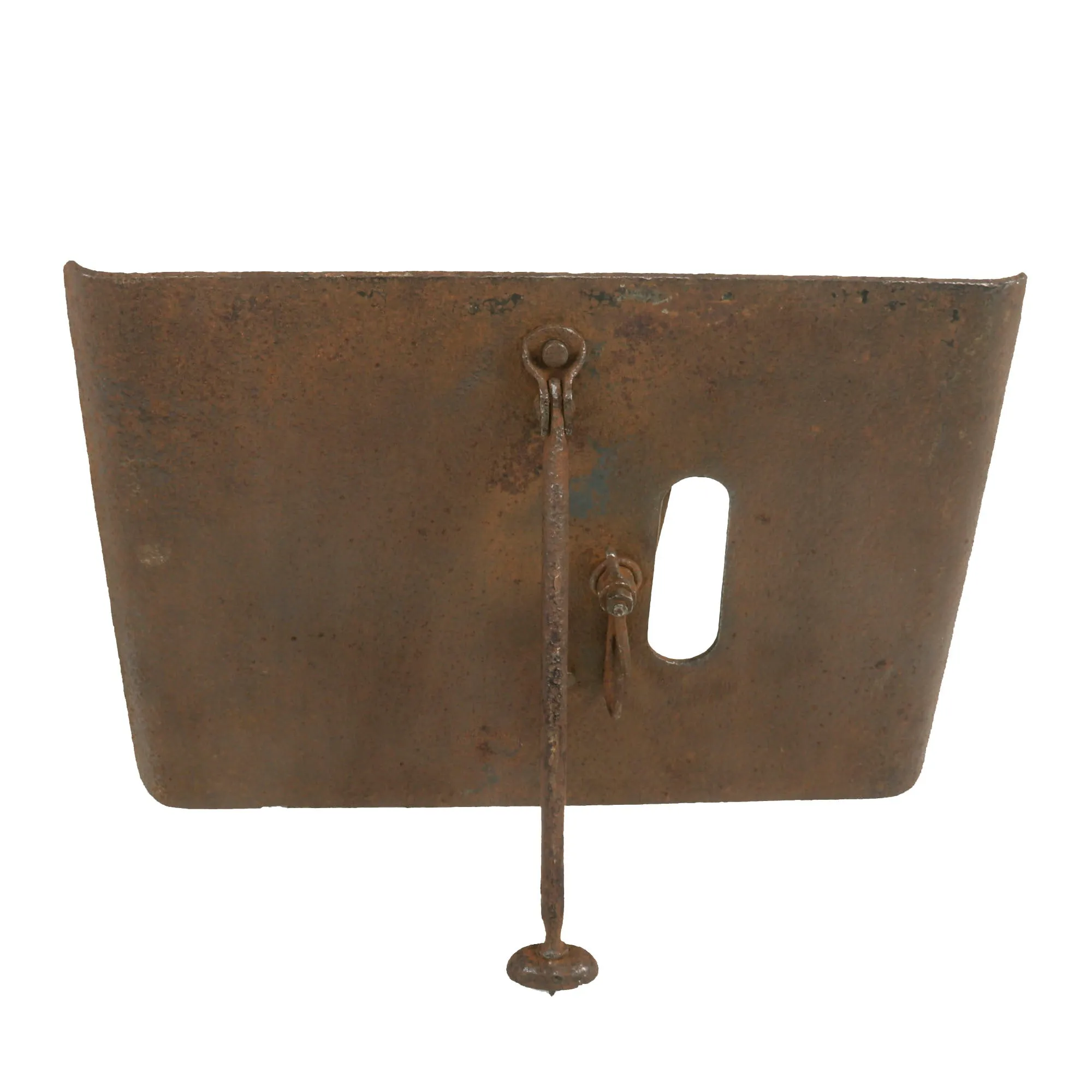 Original German WWI Battlefield Recovered Trench Shield with Intact Stand - Infanterieshield