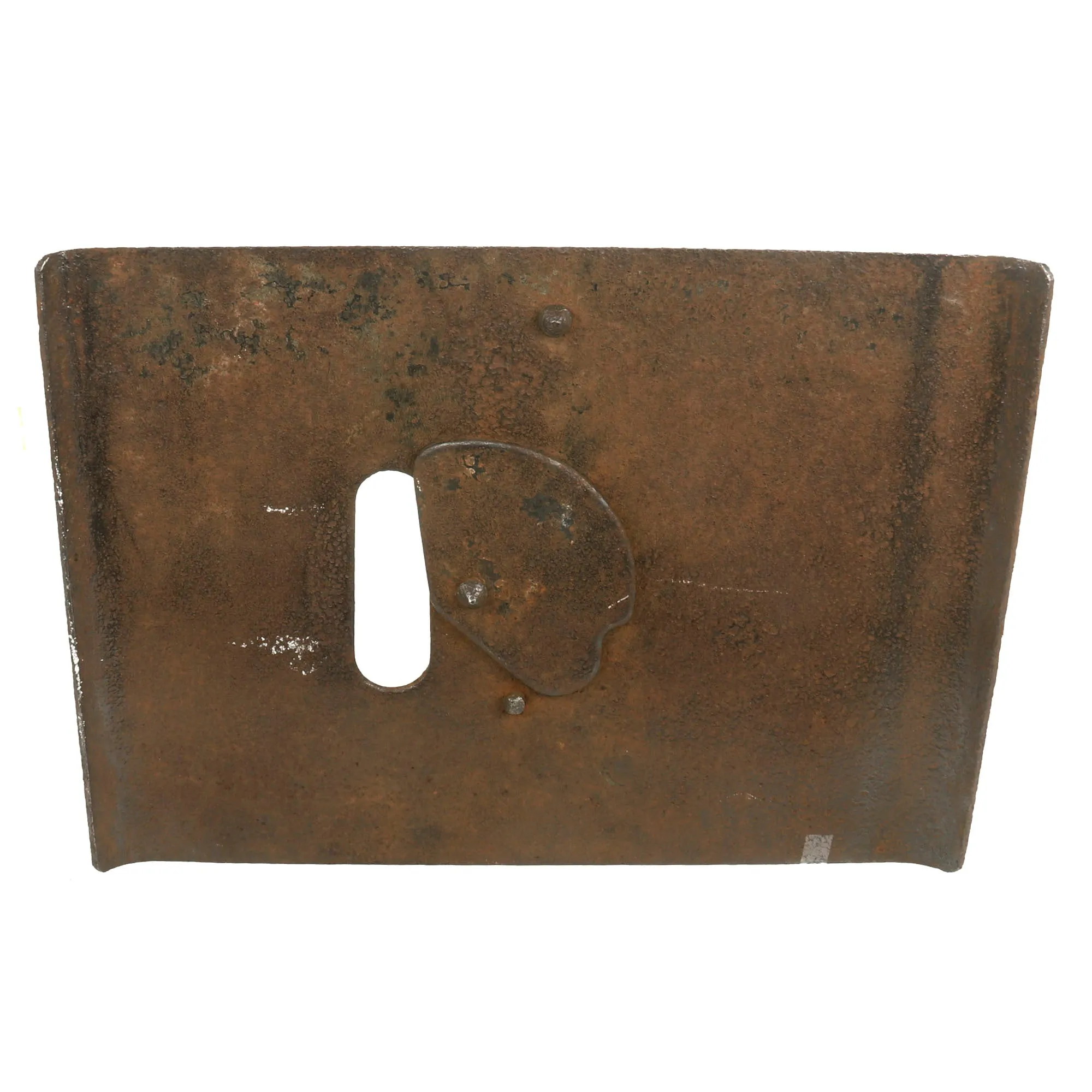 Original German WWI Battlefield Recovered Trench Shield with Intact Stand - Infanterieshield