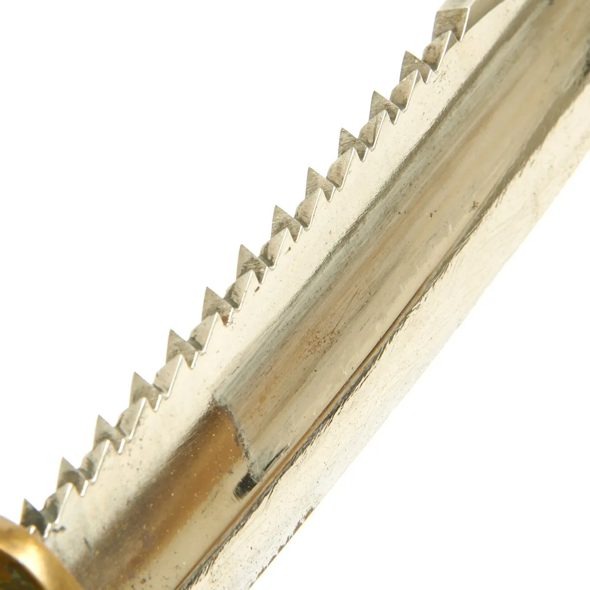 Original German WWI Trench Knife with Scabbard made from Mauser 1871 Pioneer Sawback Bayonet