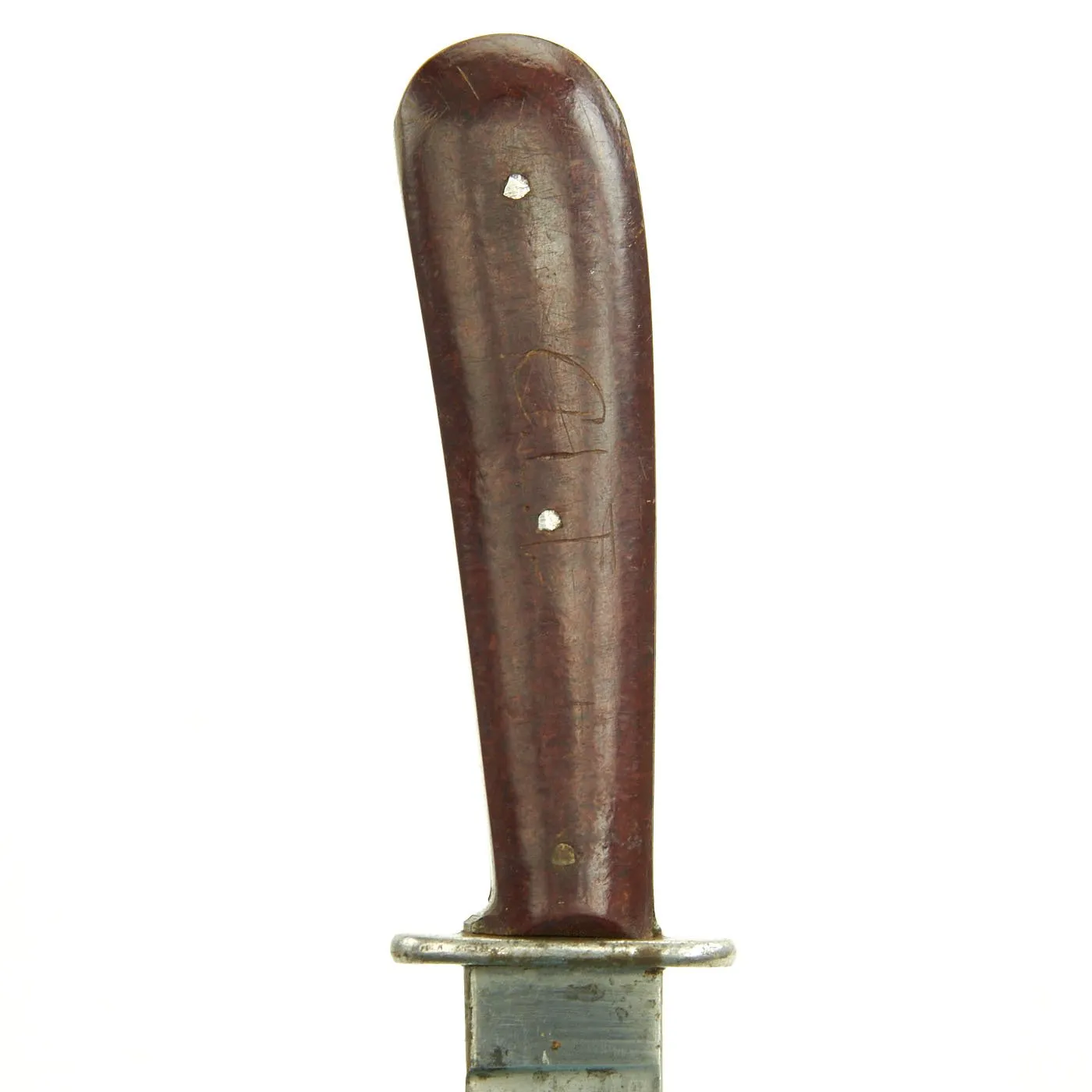 Original German WWII Bakelite Handle Trench Fighting Knife with Belt Scabbard