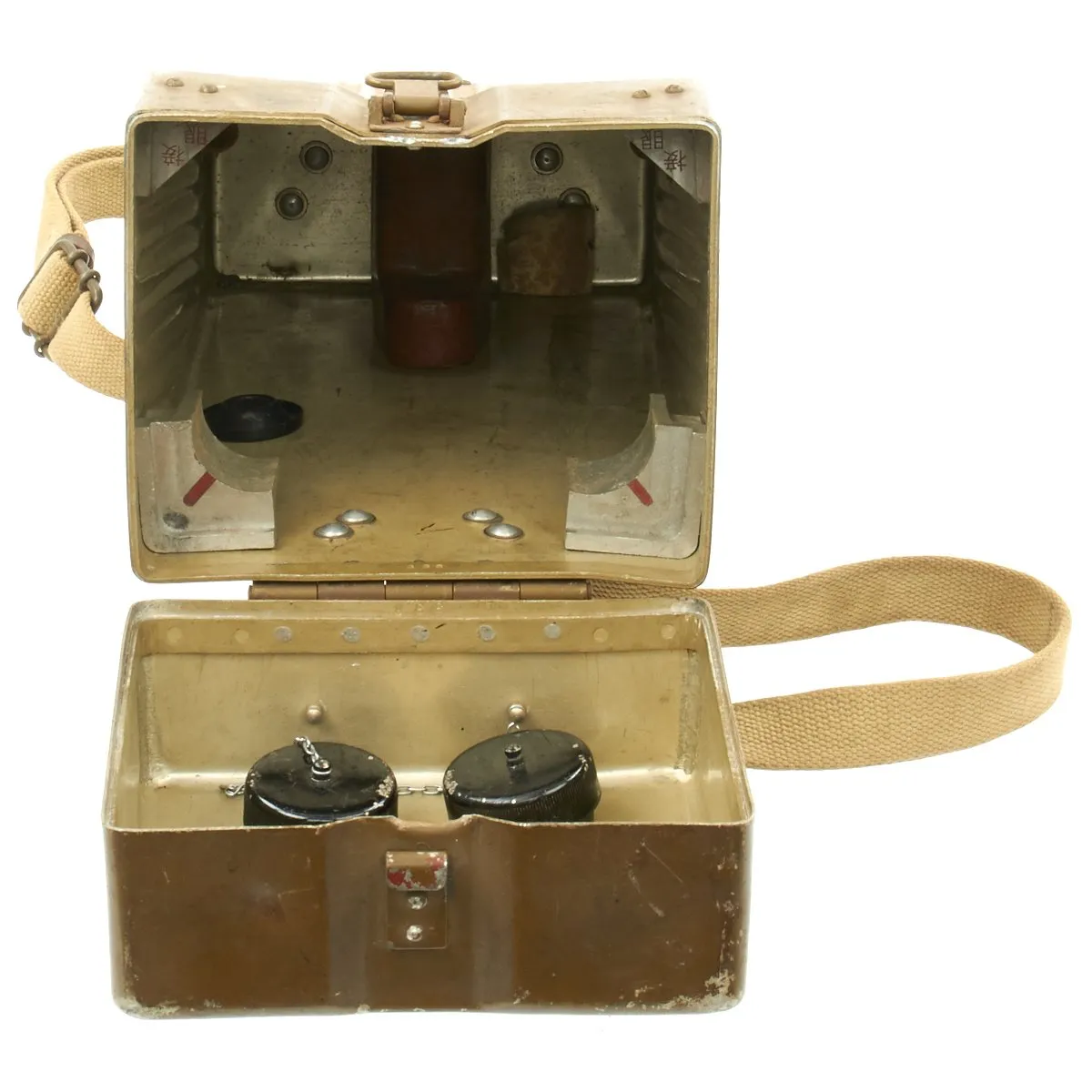 Original Japanese WWII 8x62 Trench Periscope Binoculars with Matched Steel Transport Case