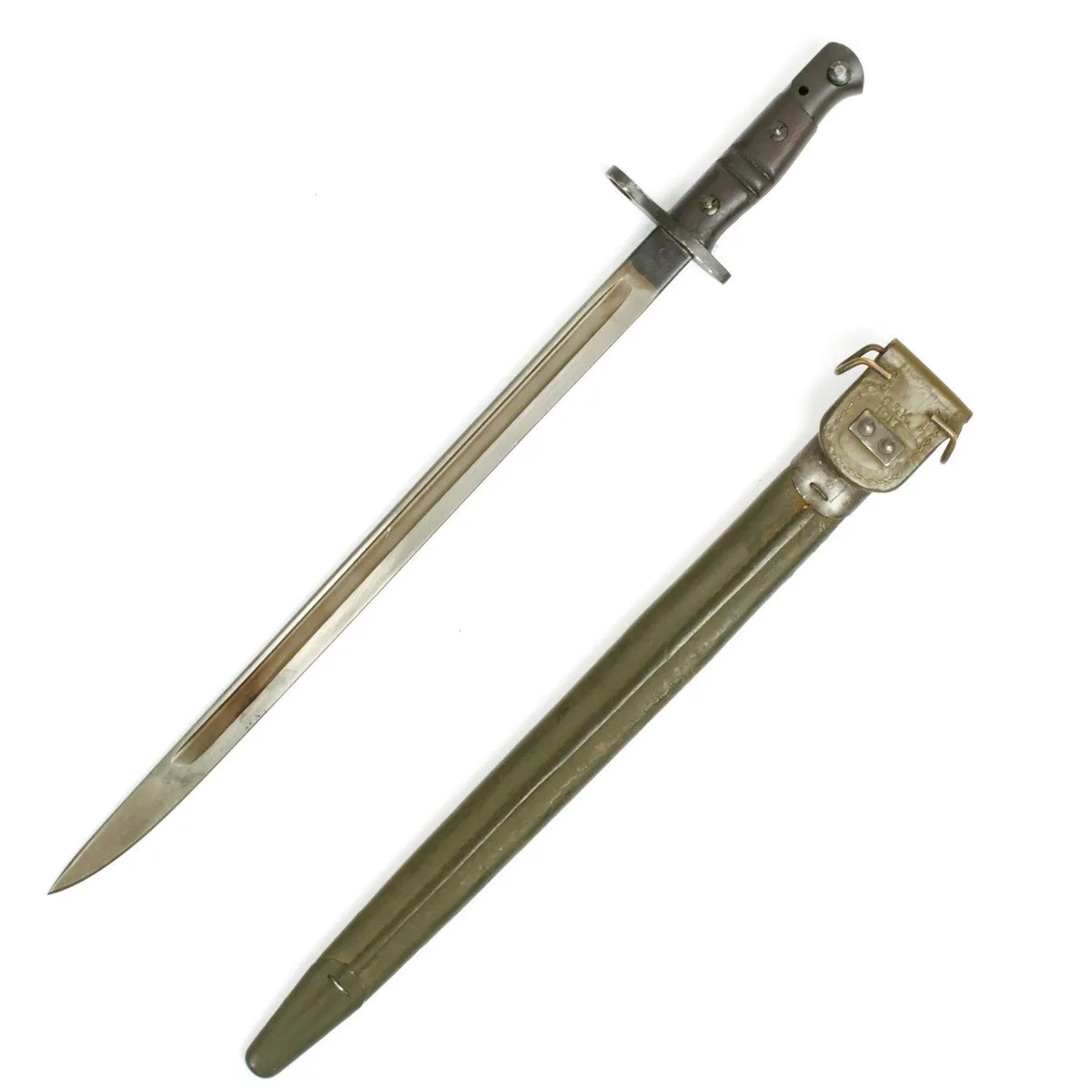 Original U.S. WWI M1917 Enfield Bayonet by Remington with First Pattern Scabbard - Unissued