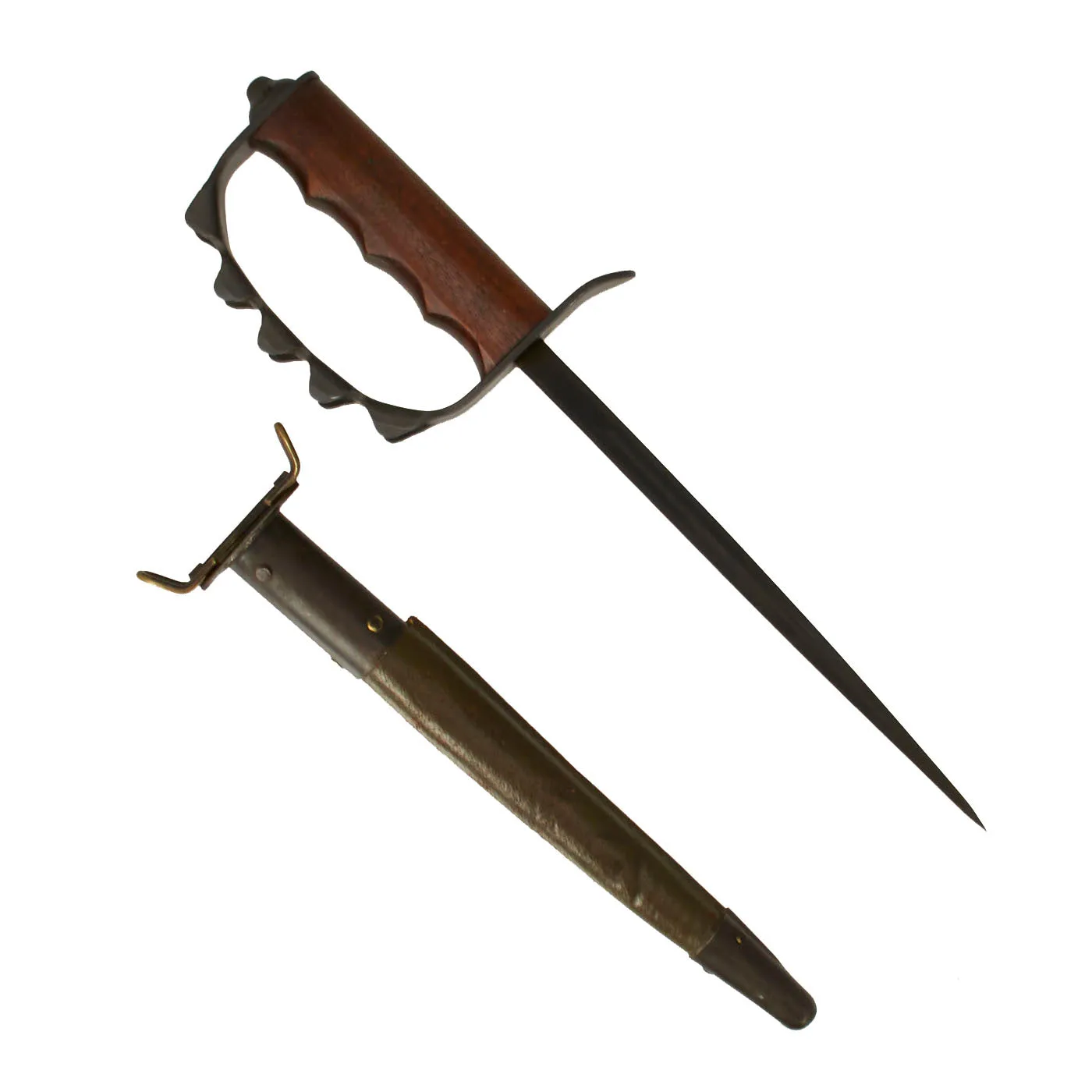 Original U.S. WWI M1917 Trench Knife by American Cutlery Company with Scabbard by Jewell dated 1918